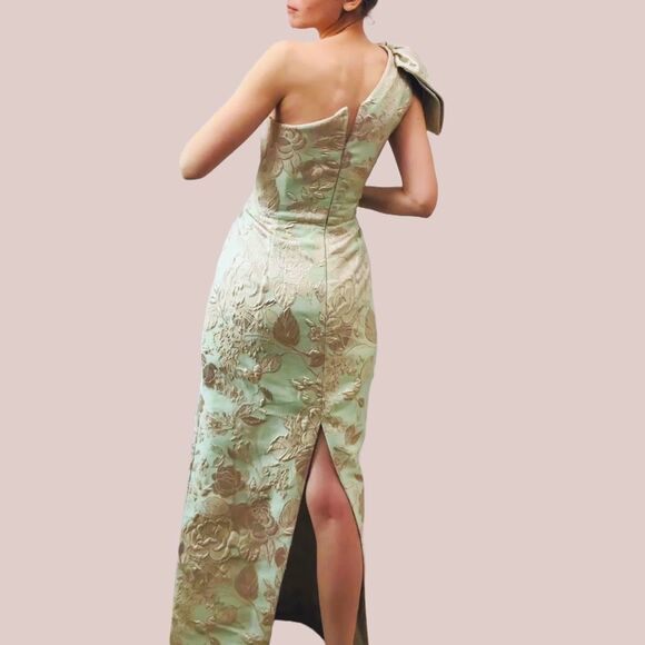 Frascara 4440 Spring 2023 Jacquard Column Fitted Evening Dress Couture Wedding - Picture 3 of 11